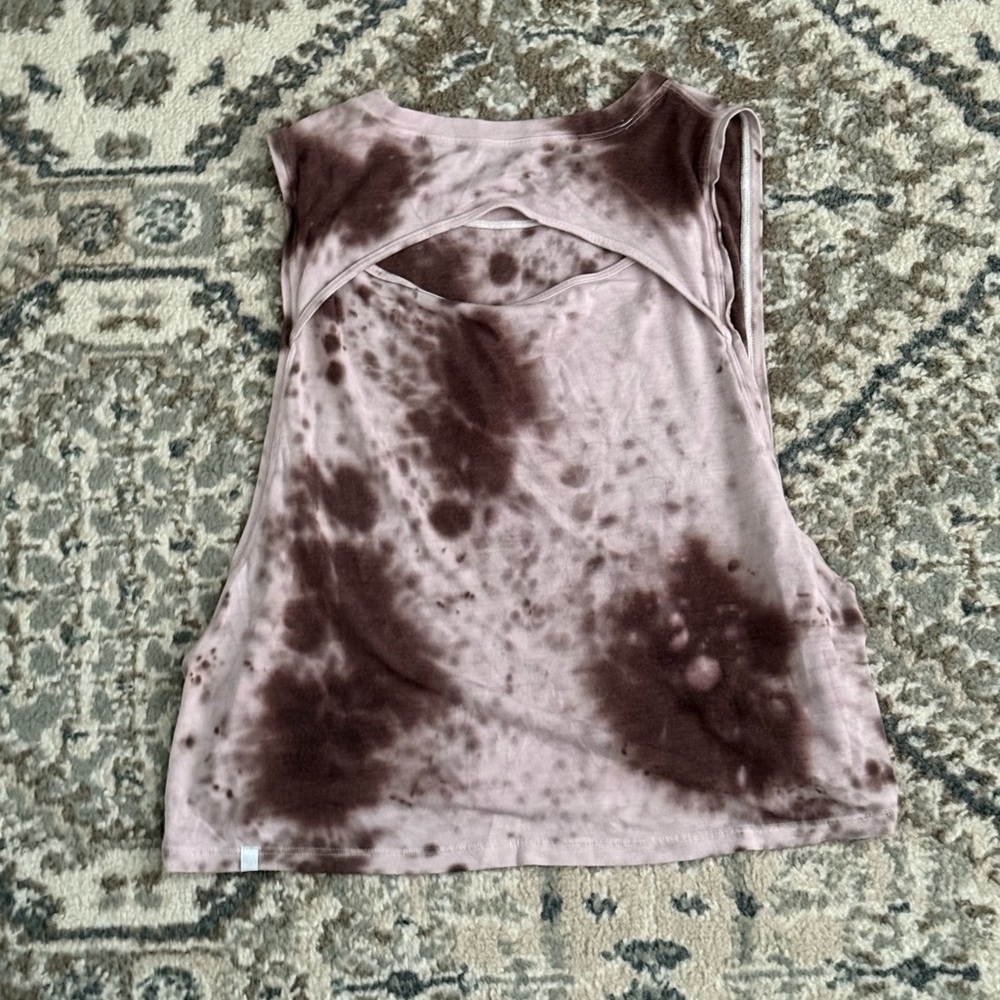 Lululemon Cut Out Tie Dye Tank Top